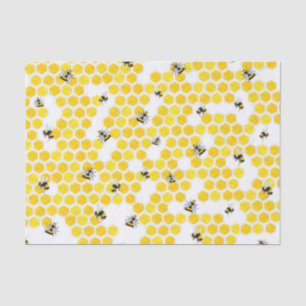Papel De Seda Abejas melíferas en acuarela lindas