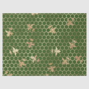 Papel De Seda Abejas reina de oro y peine de miel en la página v