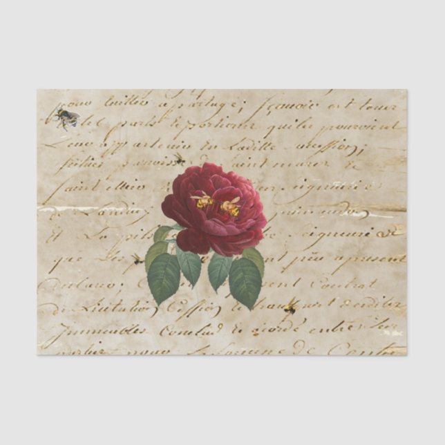 Papel De Seda Abejas rojas (Anverso)