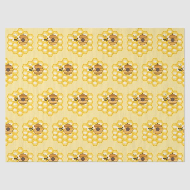 Papel De Seda Abejas y Panal (Anverso)