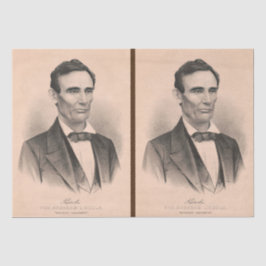 Papel De Seda Abraham Lincoln Eligió al Presidente 1860