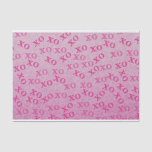 Papel De Seda Abrazos Y Besos Rosa XO XO