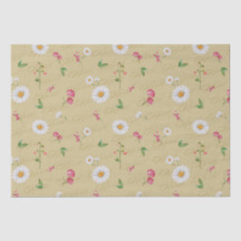 Papel De Seda Abril Mes de Nacimiento Flores Daisy Sweet Pea