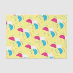 Papel De Seda Abril riega los paraguas gemelos