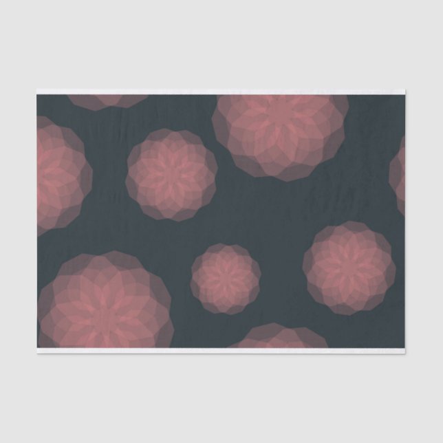 Papel De Seda abstracción de flor rosa, geométrica, fresca y mod (Anverso)