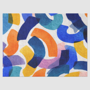 Papel De Seda Abstracción en Acuarela Vibrante Arte Moderno Ar