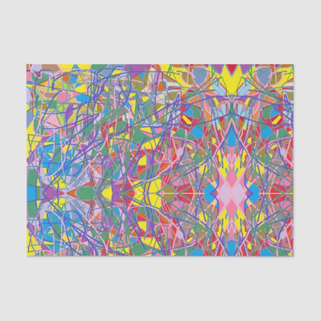 Papel De Seda abstract art tranquil retro colors  (Anverso)