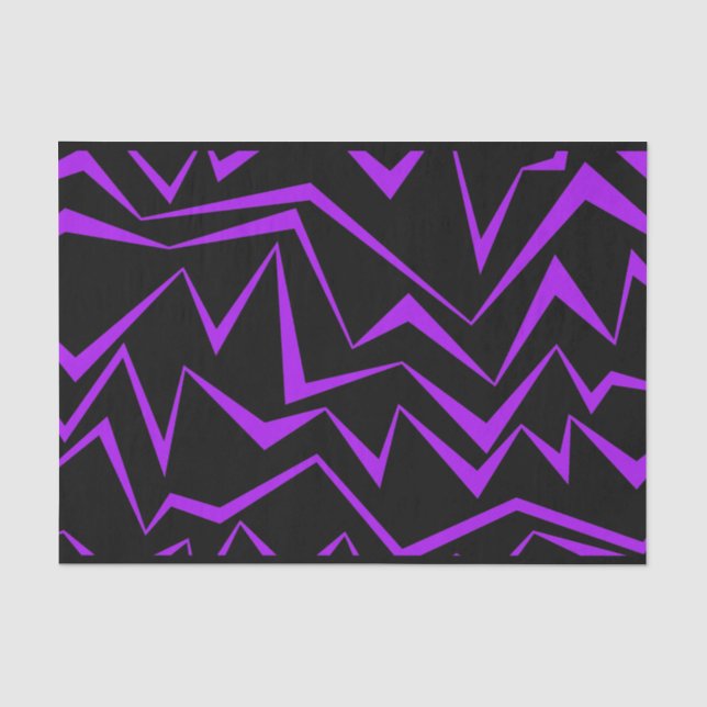 Papel De Seda Abstract, bold, vibrant geometric zigzag pattern (Anverso)