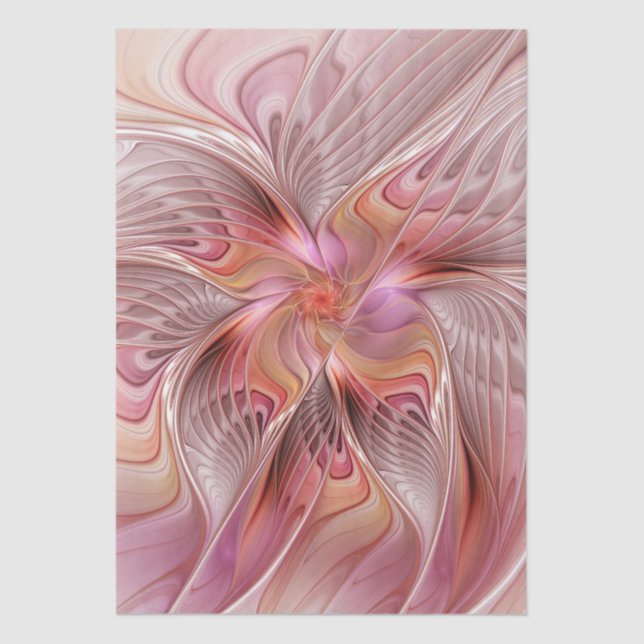 Papel De Seda Abstract Butterfly Colorful Fantasy Fractal Art (Anverso)