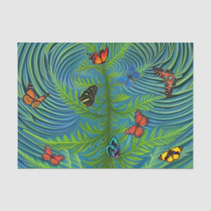 Papel De Seda Abstract Butterfly Dream Garden