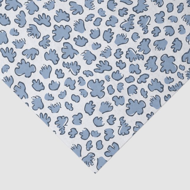 Papel De Seda Abstract Garden Confetti | Pattern Dusty Bluebell (Detalle)