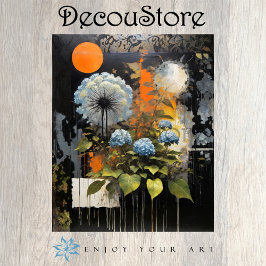 Papel De Seda Abstract Garden Decoupage