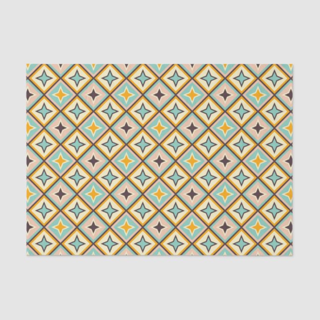 Papel De Seda Abstract geometric pattern with diamond shapes (Anverso)