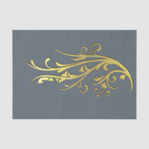 Papel De Seda Abstract Luxury Faux Gold Flower