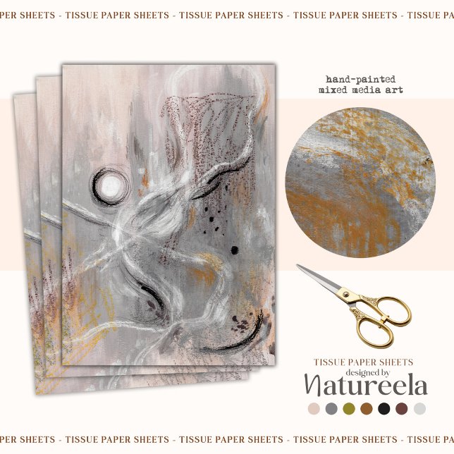Papel De Seda Abstract Modern Gray Decoupage Tissue Paper (Subido por el creador)