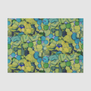 Papel de seda abstracto acuarela verde azul turque
