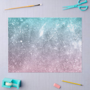 Papel De Seda abstracto de galaxia acuática azul rosa oscura