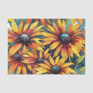 Papel De Seda Abstracto de las flores de Rudbeckia