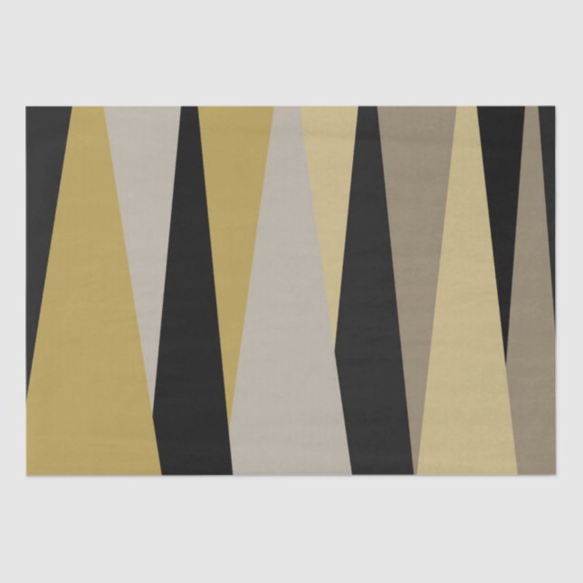 Papel De Seda abstracto de negro y oro (Anverso)