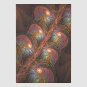 Papel De Seda Abstracto Fluorescente Colorido Psicodélico Fracta