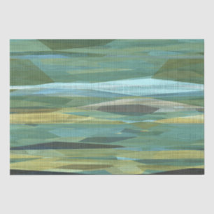 Papel De Seda abstracto gris azul y verde