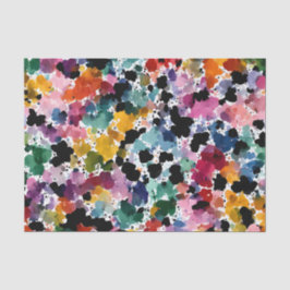 Papel De Seda Abstracto Orgánico Vibrante: Mancha de Tinta Imper