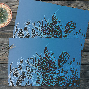 Papel De Seda Abstracto Tribal Hippie Doodle Bohemian