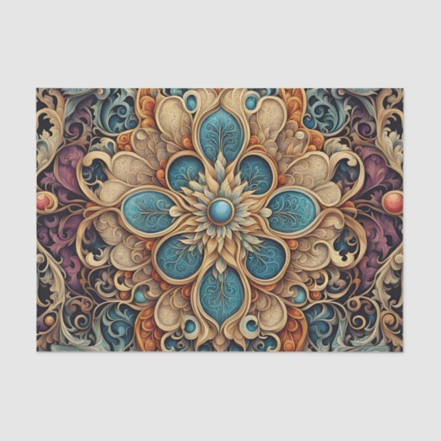 Papel De Seda abstraktes florales Muster 7 (Anverso)