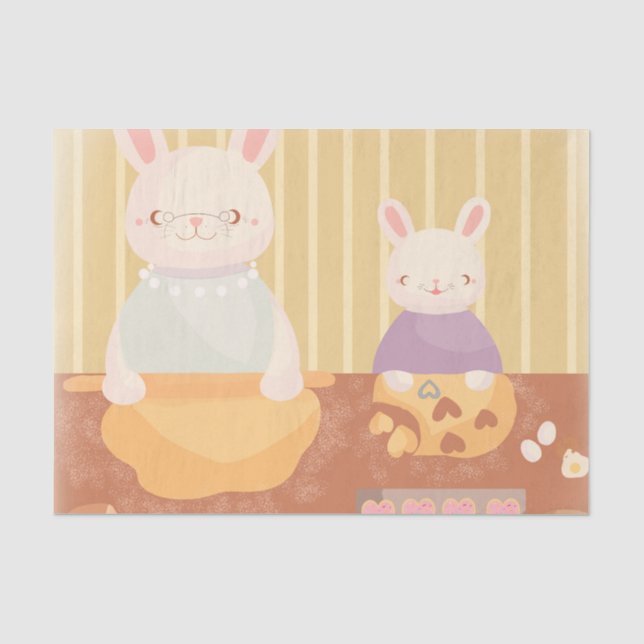 Papel De Seda Abuela Horneando Galletas (Anverso)