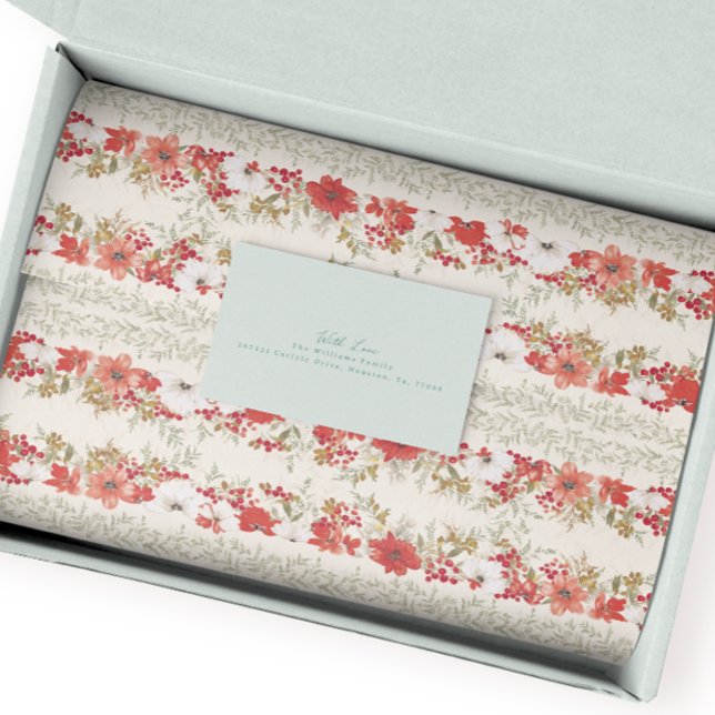 Papel De Seda abundancia de navidades elegante vacaciones de poi (Subido por el creador)