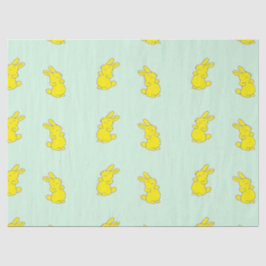 Papel De Seda Abundantes amarillos felices en verde azulado