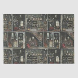 Papel De Seda Academia gótica victoriana Dollshouse oscura