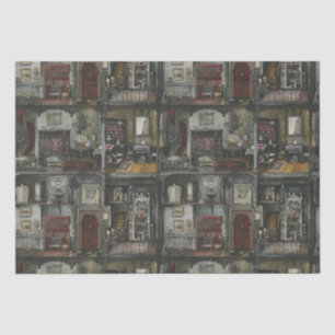 Papel De Seda Academia gótica victoriana Dollshouse oscura