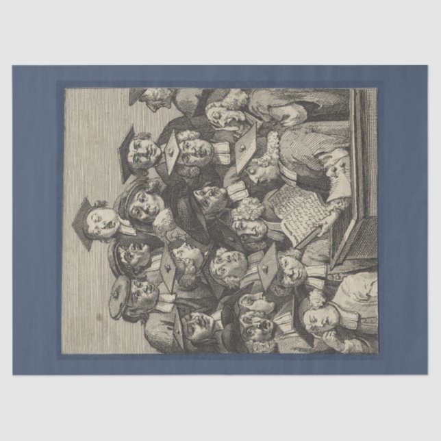 Papel De Seda Académicos en una conferencia (por William Hogarth (Anverso)