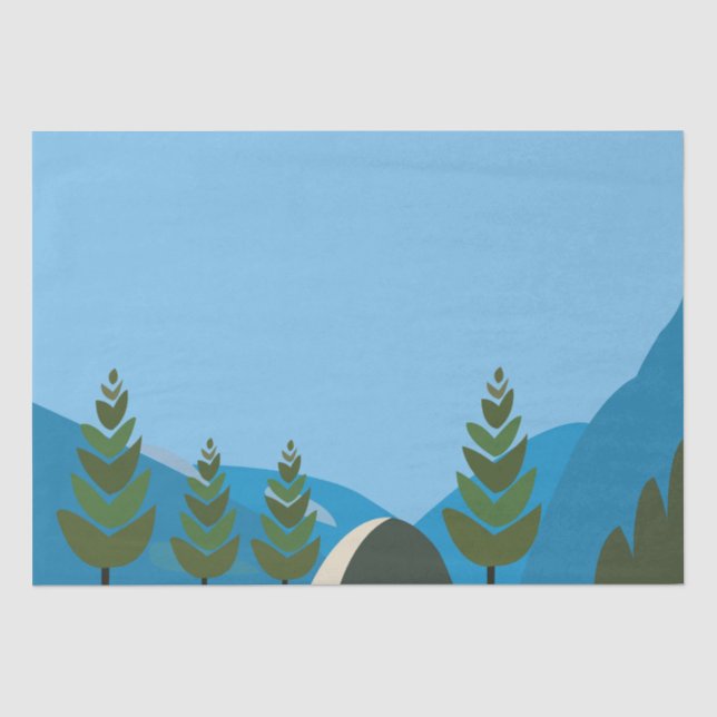 Papel De Seda Acampar Me Hace Sentir Vivo Acampar (Anverso)