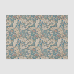 Papel De Seda Acanthus azul y rosa artesanos William Morris