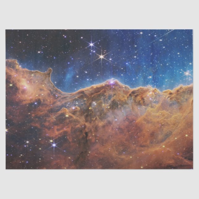 Papel De Seda Acantilados cósmicos Telescopio web Carina Nebula  (Anverso)