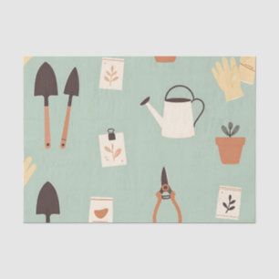 Papel De Seda Accesorios de Jardinería Botánica con Patrón