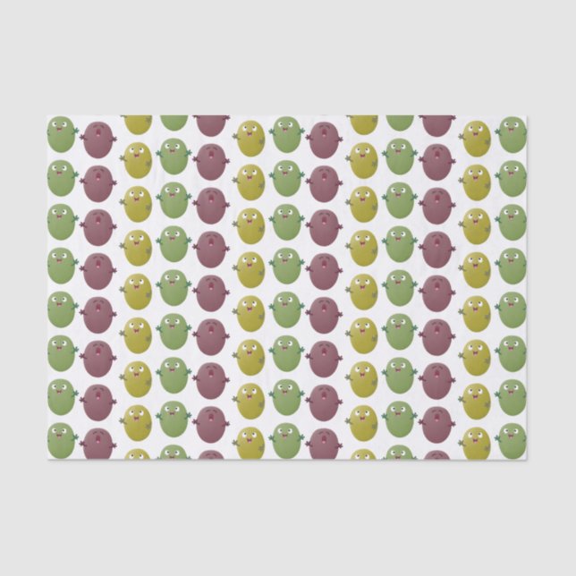 Papel De Seda Aceitunas alegres y lindas cantando personalizado (Anverso)