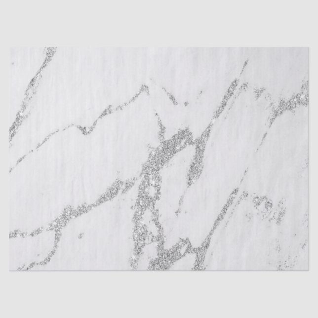 Papel De Seda Acento de purpurina plateado purpurina gris (Anverso)