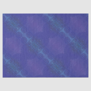 Papel De Seda Aceptación   Medallones Blue Indigo Violet Boho