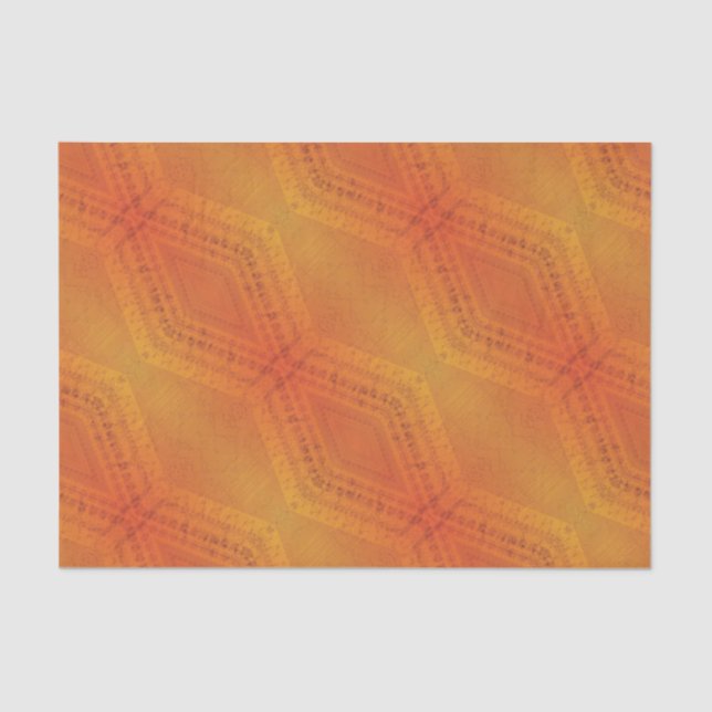 Papel De Seda Aceptación | Patrón de Shibori Amarillo Naranja Ro (Anverso)