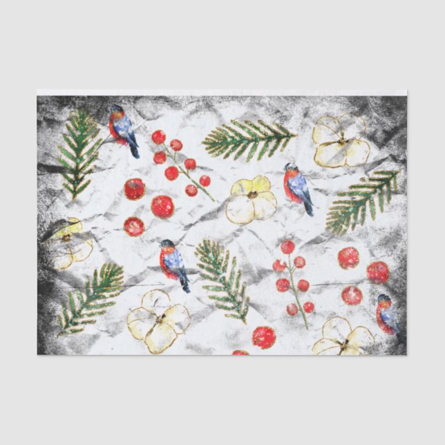Papel De Seda Acerca de los Navidades en el pergamino (Anverso)