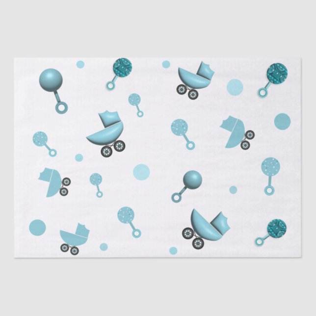 Papel De Seda Acerca de un niño Baby Shower Invitar bolsa de reg (Anverso)