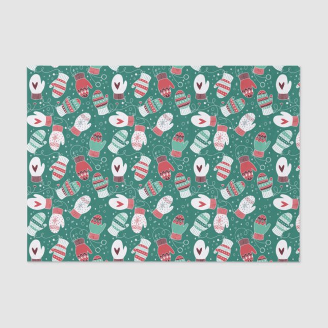 Papel De Seda Acogedores Navidades de invierno miden el patrón e (Anverso)