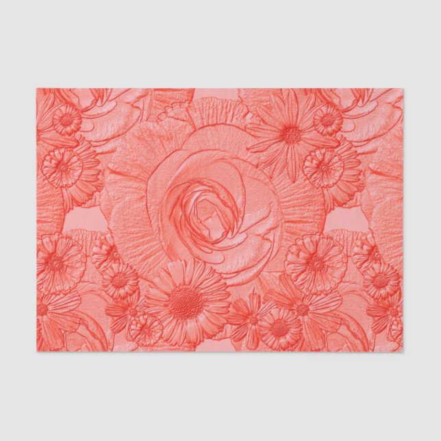 Papel De Seda Acondicionamiento de flores Grabado en relieve-tej (Anverso)