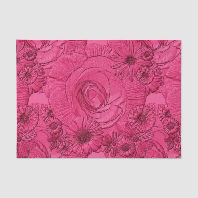 Papel De Seda Acondicionamiento de flores Grabado en relieve-tej (Anverso)
