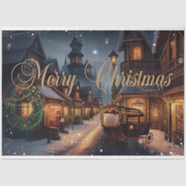 Papel De Seda Acondicionamiento de regalo de ciudad para navidad