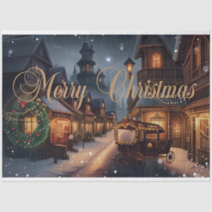 Papel De Seda Acondicionamiento de regalo de ciudad para navidad