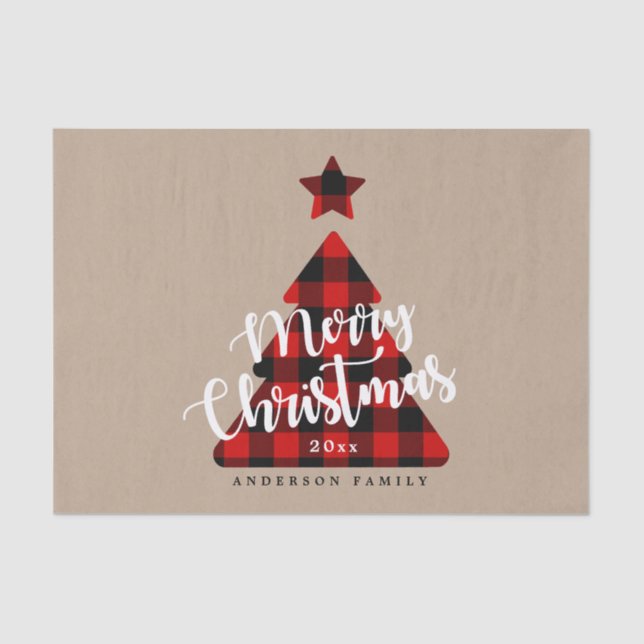 Papel De Seda Acondicionamiento de vacaciones navideñas en búfal (Anverso)